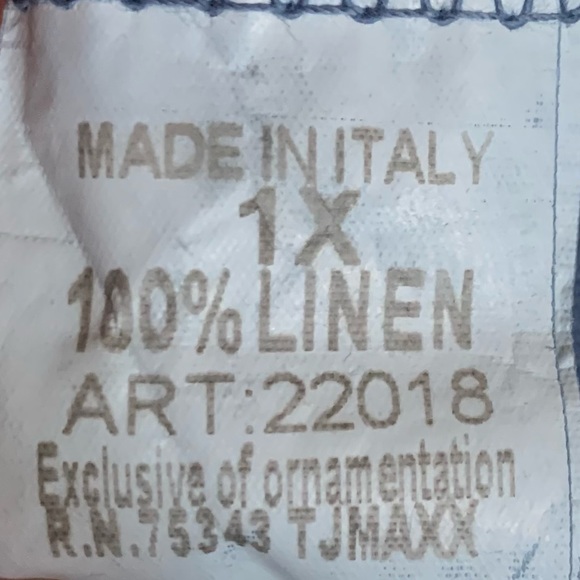 Rosemarine linen dress 1X blue sleeveless buttoned ruffle summer - Picture 4 of 4